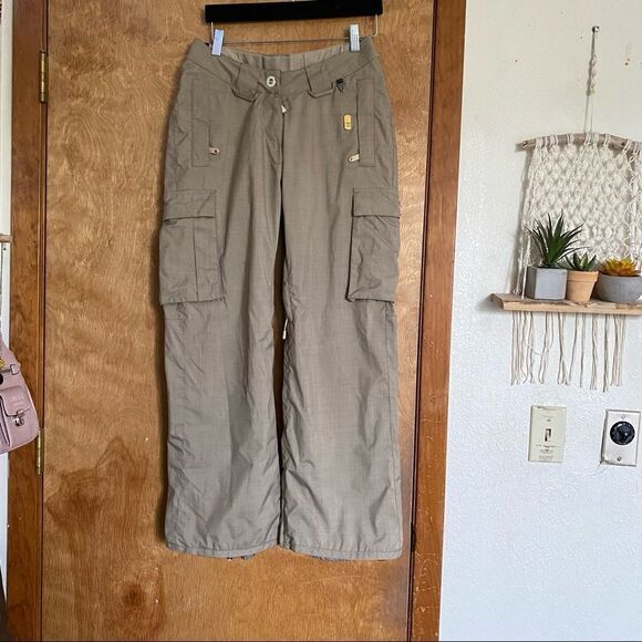 🍄 DC Tan Ski/Snowboard Snowpants - Picture 1 of 13